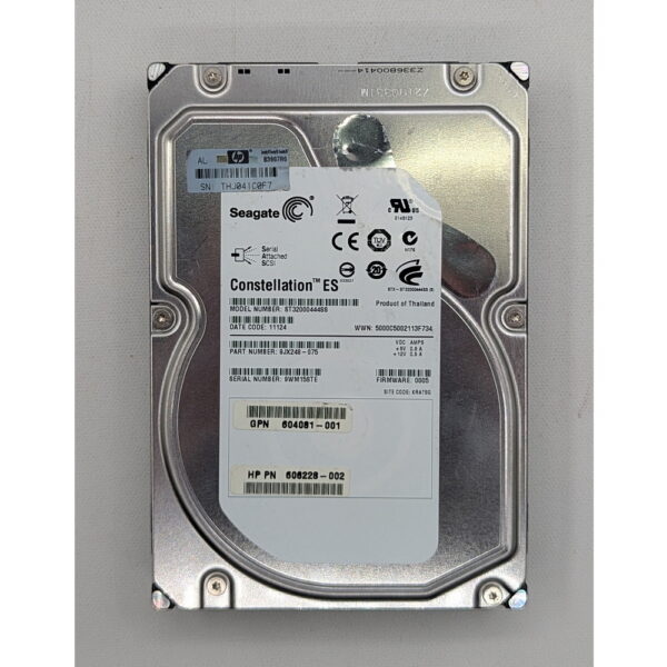Жесткий диск ST32000444SS, 604081-001, 606228-002, Seagate, 2 Тб, SAS, 3.5