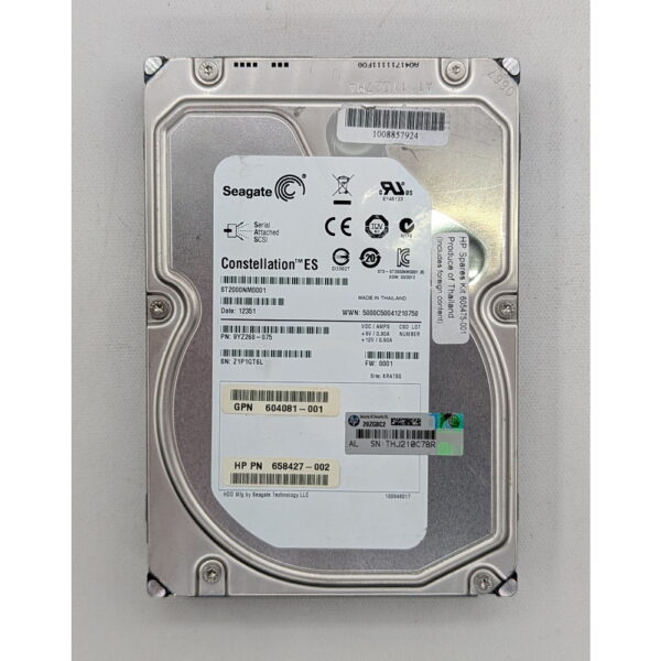 Жесткий диск ST2000NM0001, 604081-001, 658427-002, HP, Seagate, 2 Тб, SAS, 3.5