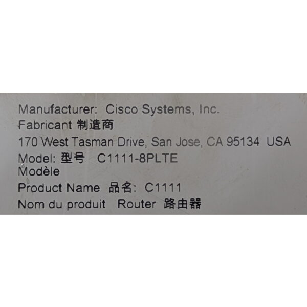 Маршрутизатор Cisco ISR C1111-8PLTEEA