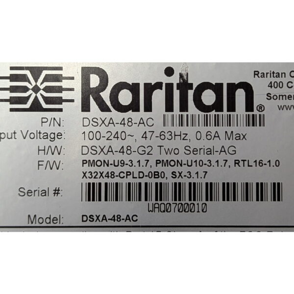 Коммутатор DSXA-48-AC, Raritan