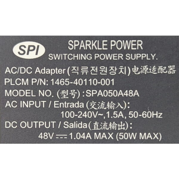 Адаптер питания 1465-40110-001, SPA050A48A, Polycom, 48 В, 1,04 А