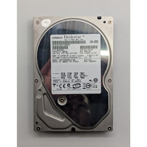 Жесткий диск HDP725050GLAT80, NEC, Dell, 500 Гб, IDE, 3.5