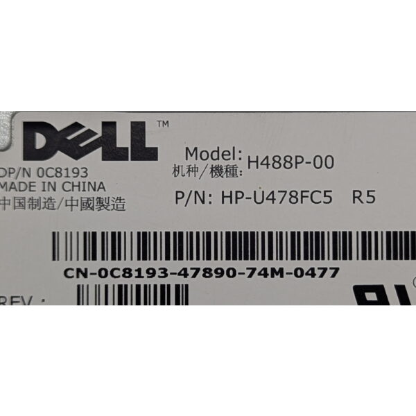Блок питания 0C8193, HP-U478FC5, H488P-00, Dell PowerVault MD1000, MD3000, 488 Вт