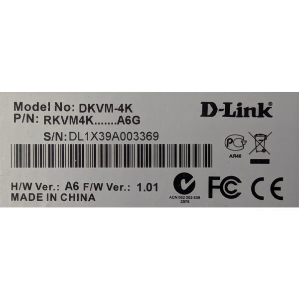 4-портовый KVM-переключатель DKVM-4K, D-Link, VGA, USB, без БП