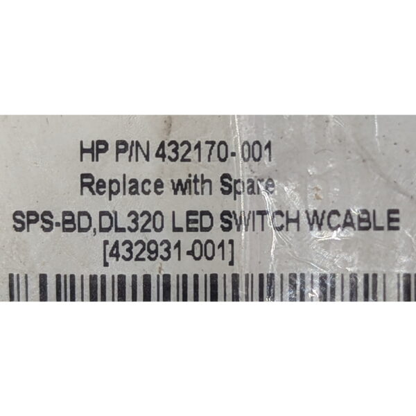 Кабель 432170-001, 432931-001, HP Proliant DL320 G5, Switch Panel Cable