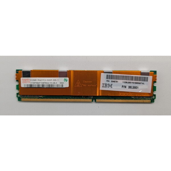 Модуль памяти HYMP564F72BP8D2-Y5, 38L5901, 39M5781, SK Hynix, IBM, DDR2, 512Mb, 5300, REG, ECC