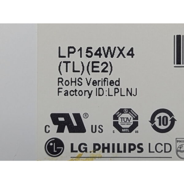 Матрица LP154WX4(TL)(E2), LG, Philips, 15.4, WXGA, 1280 x 800, CCFL, SINGLE, 30 Pins
