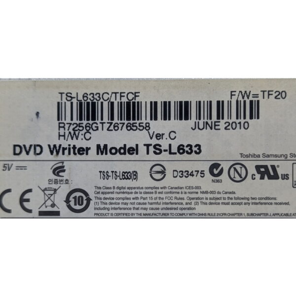 Привод DVD-RW TS-L633, TS-L633C/TFCF, Toshiba, Samsung