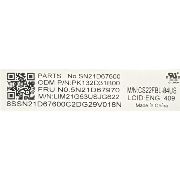 Клавиатура PK132D31B00, 5N21D67970, CS22FBL-84US, Lenovo ThinkPad P14S Gen 4