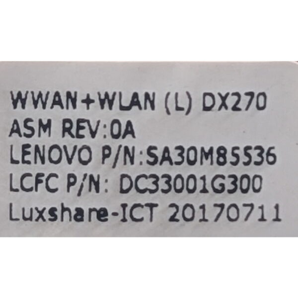 Антенны Wi-Fi DC33001G310, DC33001G300, SA30M85536, SA30M85538, Lenovo ThinkPad X270