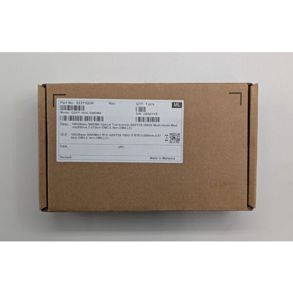 Трансивер QSFP-100G-SWDM4, FTLC9152RGPL-HW, 02311quk, Huawei, Finisar, 100 Gb