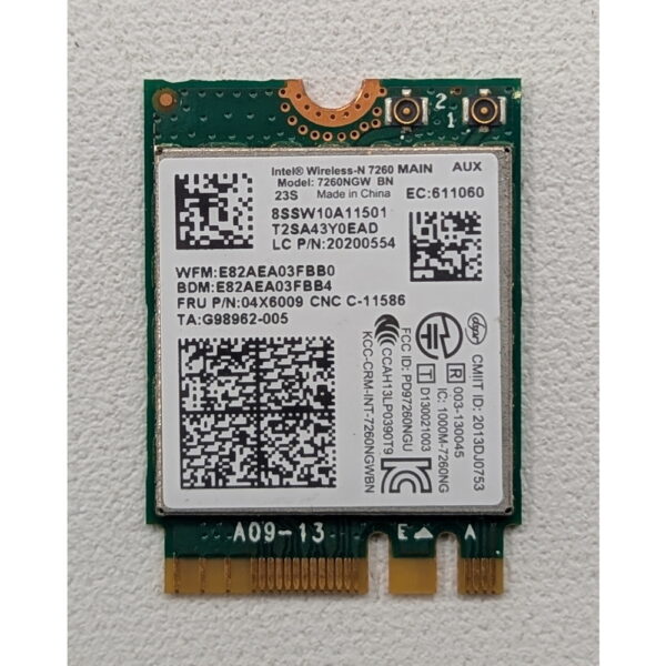 Wi-Fi модуль 04X6009, 20200554, 7260NGW, Intel, Lenovo ThinkPad X240S, X240, T440P, T440S, L440, L540, T440, T540P, W540, YOGA 2-13