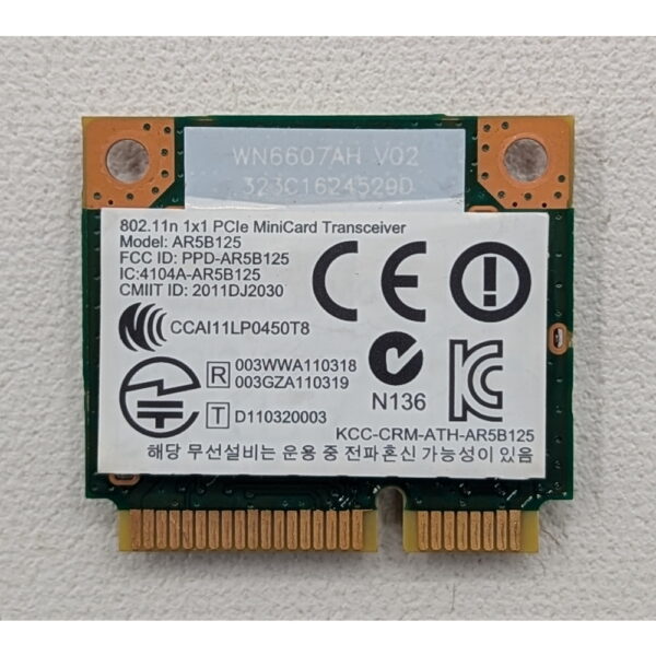 Wi-Fi модуль AR5B125, 0C001-00051000, Atheros, Asus K55DE, 802.11b/g/n, Mini PCI Express