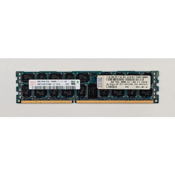 Модуль памяти HMT31GR7CFR8A-G7, 49Y1417, 49Y1399, 47J0138, IBM, Sk hynix, DDR3L, 8Gb, 8500R, REG, ECC