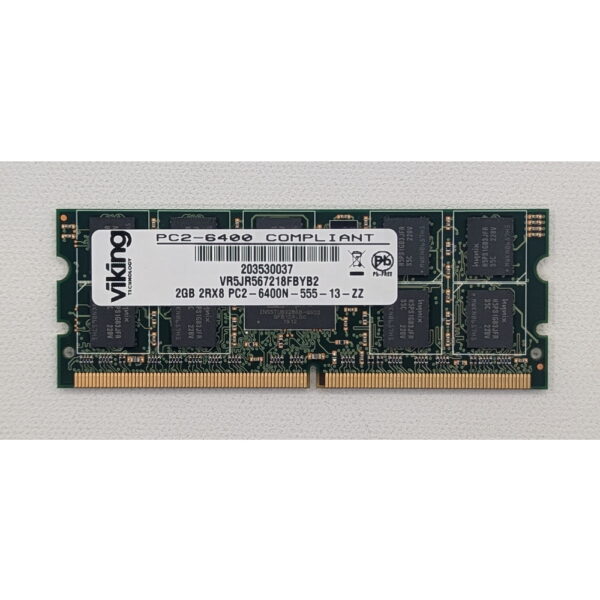 Модуль памяти PC2-6400N-555-13-ZZ, Viking, DDR2, 2Gb, 6400, SO-DIMM