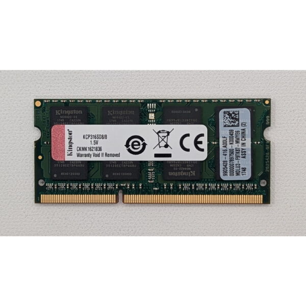 Модуль памяти KCP316SD8/8, Kingston, DDR3, 8Gb, 12800, SO-DIMM