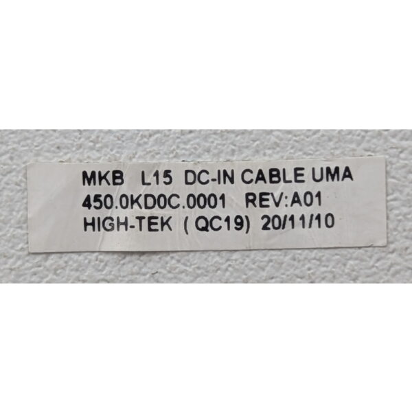 Разъем питания с кабелем 07DM5H, 450.0KD0C.0022, Dell Latitude E3410, E3510