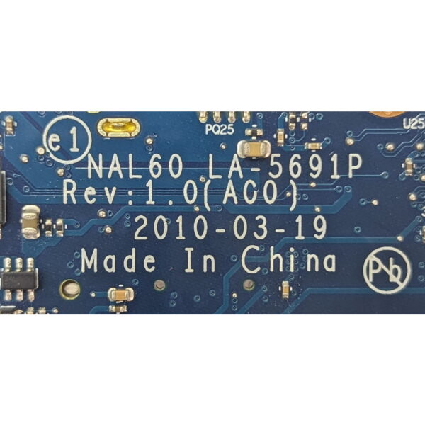 Материнская плата LA-5691P, 037MYX, Dell Latitude E4310, Intel Core i5-540M (SLBPF)