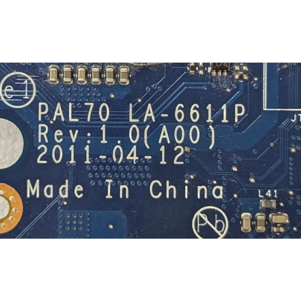 Материнская плата LA-6611P, 01JRD1, Dell Latitude E6320, Intel Core i5-2520M (SR04A)