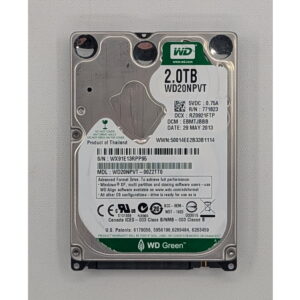 Жесткий диск WD20NPVX, WD, 2 Тб, SATA, 2.5, 15 мм вместо стандартных 9.5 мм установка в большинство ноутбуков и внешних контейнеров невозможна.