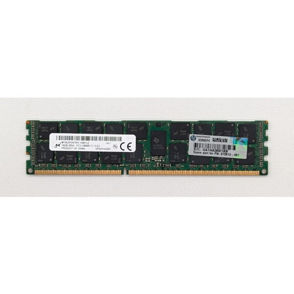 Модуль памяти MT36JSF2G72PZ-1G6, 672612-081, Micron, HP, DDR3, 16Gb, 12800R, ECC