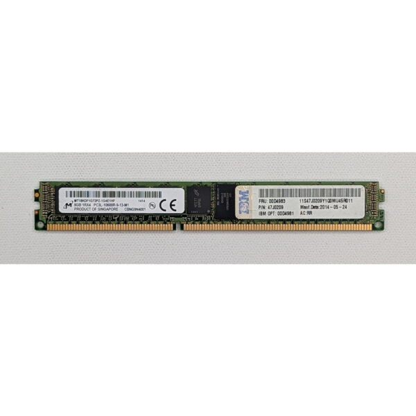Модуль памяти MT18KDF1G72PZ-1G4, 00D4983, 47J0209, 00D4961, Micron, IBM, DDR3, 8Gb, 10600, REG, ECC