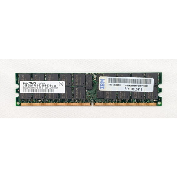 Модуль памяти EBE21RD4AGFB-4A-E, 39M5811, 38L5916, Elpida, IBM, DDR2, 2Gb, 3200, REG, ECC