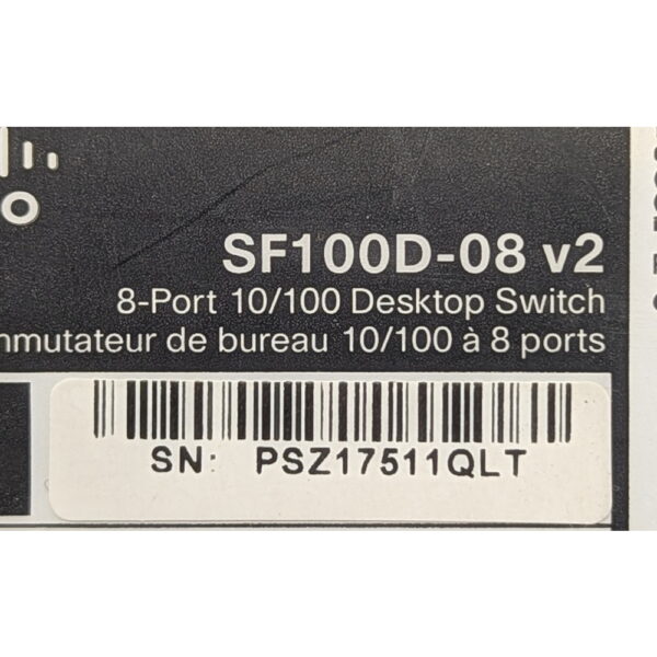 Коммутатор SF100D-08, Cisco, с блоком питания