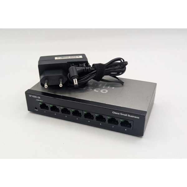 Коммутатор SF100D-08, Cisco, с блоком питания