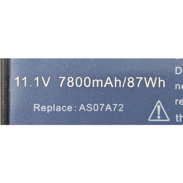 Аккумулятор AS07A72, Li-ion Acer Aspire 4520, 4710, 5536 11,1V, 5200mAh, 58Wh