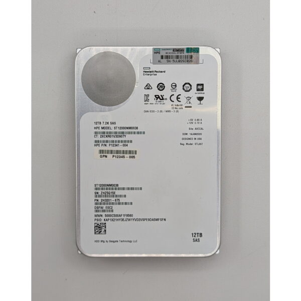 Жесткий диск ST12000NM0038, P12341-004, Seagate, HPE, 12 Тб, SAS, 3.5