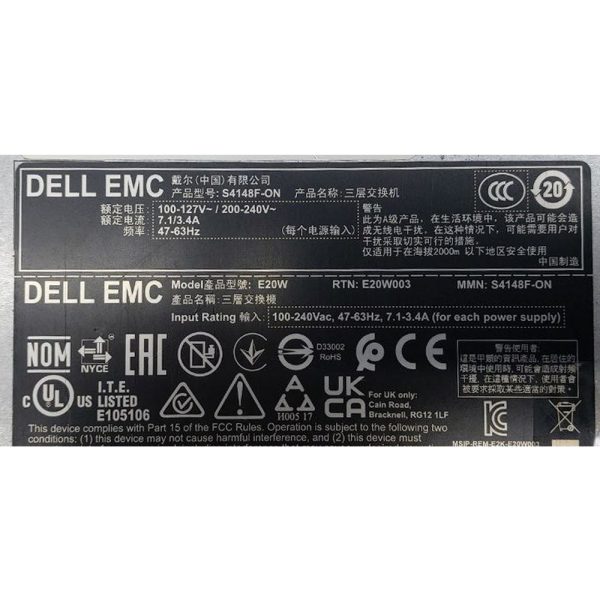 Коммутатор S4148F-ON, Dell, 48 х 10GbE SFP+, 2 x QSFP+, 4 х QSFP28 100GbE, 1U