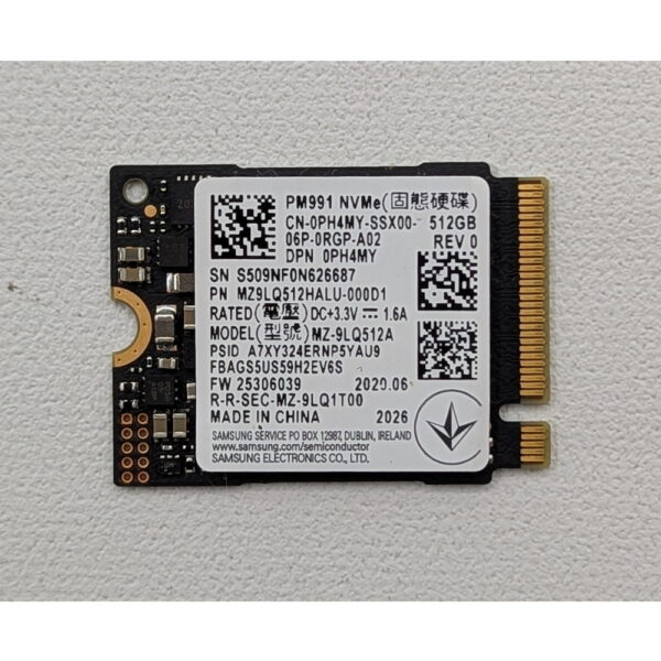 SSD диск MZ9LQ512HALU-000D1, 0PH4MY, Samsung, Dell, 512GB, M.2 PCIe, Gen3x4