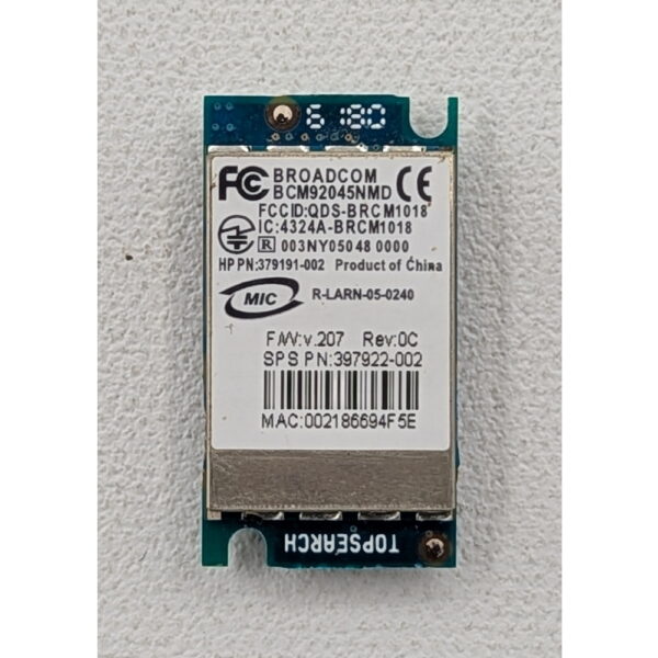 Bluetooth модуль BCM92045NMD, 379191-002, 397922-002, Broadcom, HP, Samsung NP- R410, R408, Acer Aspire 4920, 5100, 5930, 5720G, 6920G, 7520, 7720, 7720G