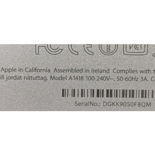 Моноблок A1418 Apple iMac 21.5" (54.6 см), (2012 года), процессор Intel i5 2.7 GHz, оперативная память 8 Гб DDR4, видеокарта Nvidia Geforce 640m 512 Мб, HDD диск 1 Тб, macOS ElCapitan, имеются следы эксплуатации, без мышки и клавиатуры!