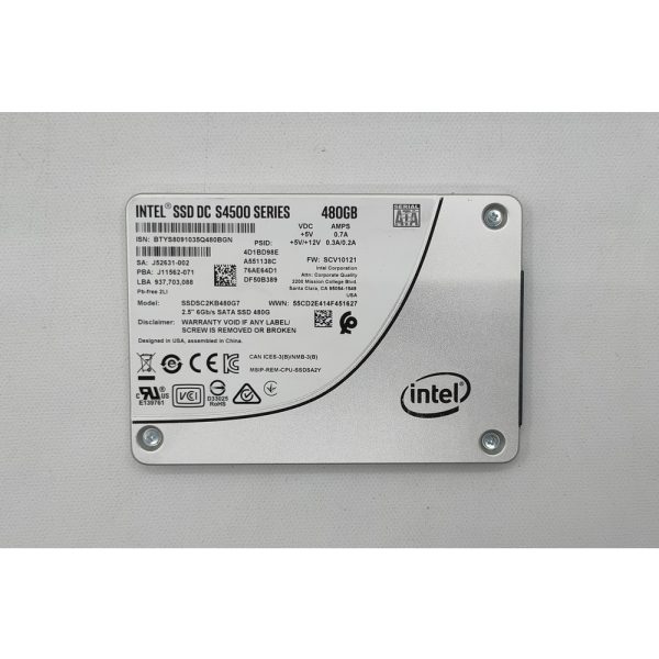 Жесткий диск SSDSC2KB480G7, DC S4500 Intel, SATA, 480GB, 2.5