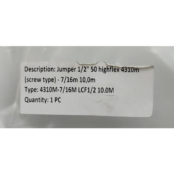 Коаксиальный кабель питания 4310M-7/16M LCF1/2 10M, Hengxin, 10000мм
