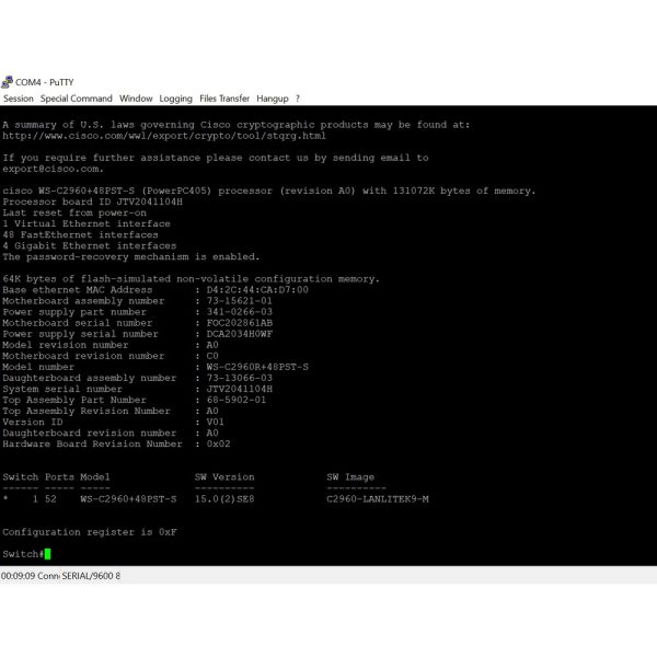 Коммутатор Cisco Catalyst WS-C2960R-48PST-S